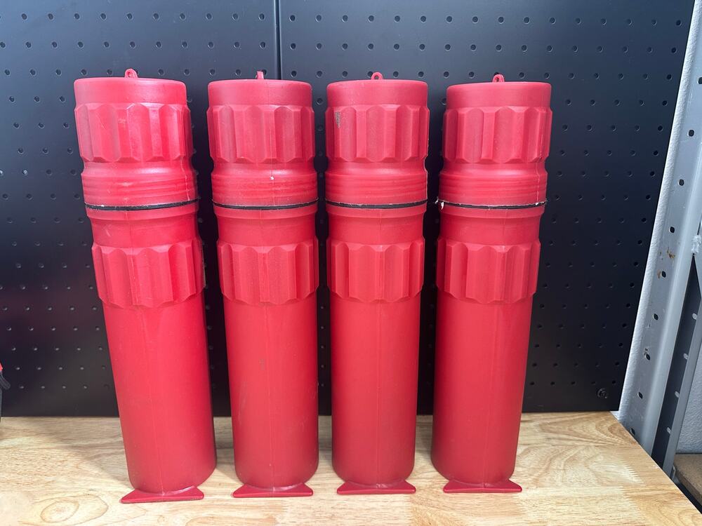 Welding Rod Storage Tube, 14 Inch Electrode Holder Container Red Lot of 4